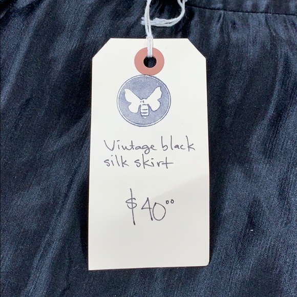 Vintage linen/silk midi skirt - Picture 2 of 3